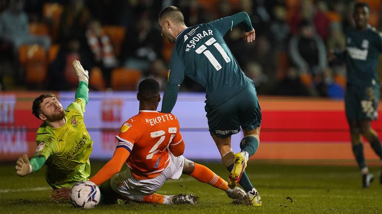 Sporar goal v Blackpool
