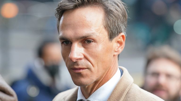 Thorbjorn Olesen arrives for a hearing in his court case at Aldersgate House Crown Court in London