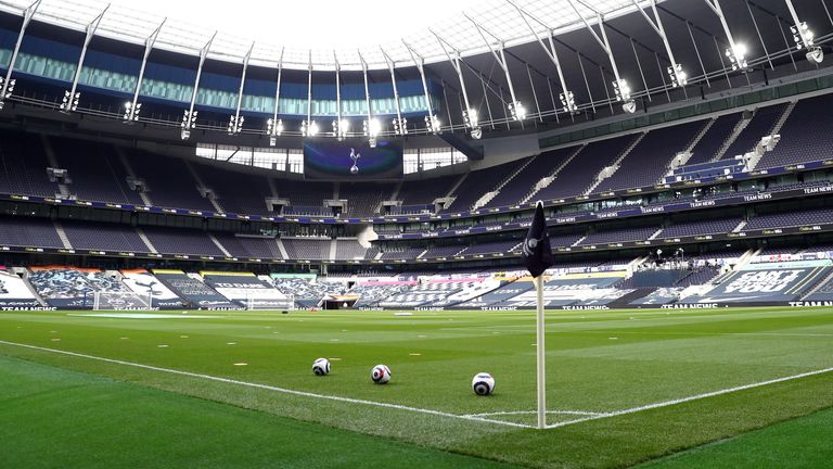 General view of inside the Tottenham Hotspur Stadium
