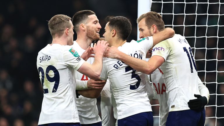 Tottenham&#39;s resurgence under Antonio Conte continued as they reached the Carabao Cup semi-finals