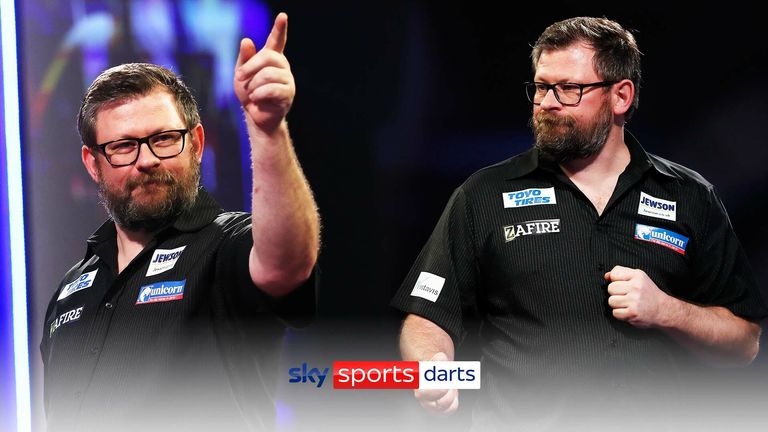 James Wade hits three ton-plus finishes in his straight set victory over Martijn Kleermaker in the World Darts Championship.