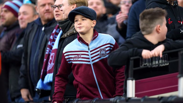 West Ham fans pictured at the London Stadium