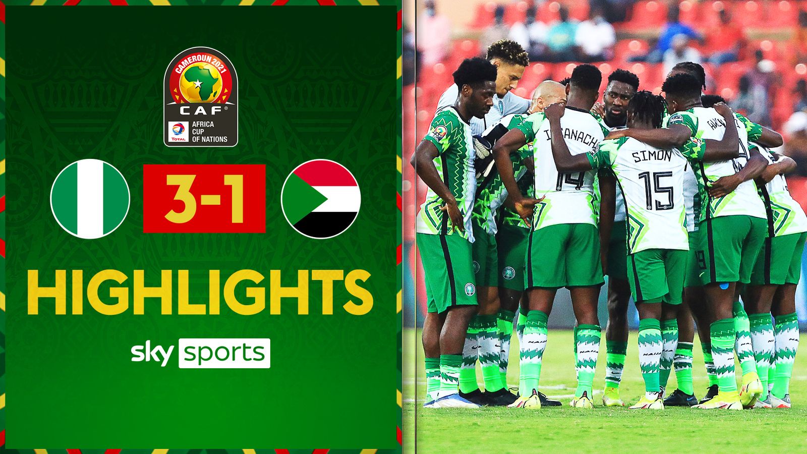 Nigeria 3-1 Sudan: Super Eagles make it two wins from two in Group D to