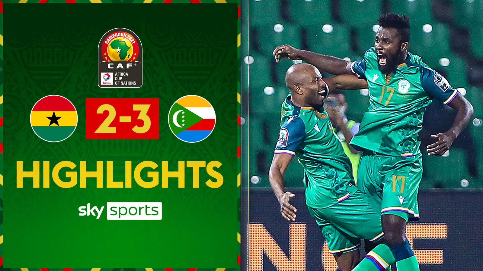 Ghana 2 3 Comoros Match Report & Highlights