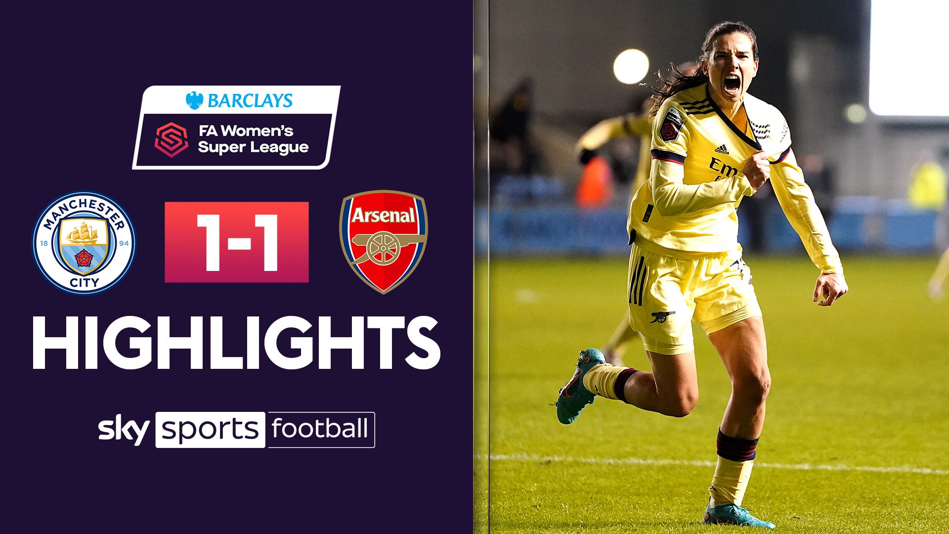 WSL | Man City 1-1 Arsenal