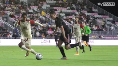 Phil Neville's son scores - and is congratulated by Romeo Beckham!