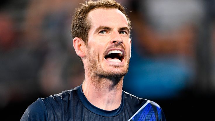 SYDNEY, AUSTRALIA - JANUARY 15: Andy Murray of Great Britain shows emotion during the Sydney Classic Tennis men&#39;s singles final between Andy Murray of Great Britain and Aslan Karatsev of Russia at Ken Rosewall Arena on January 15, 2022 in Sydney, Australia. (Photo by Steven Markham/Icon Sportswire)