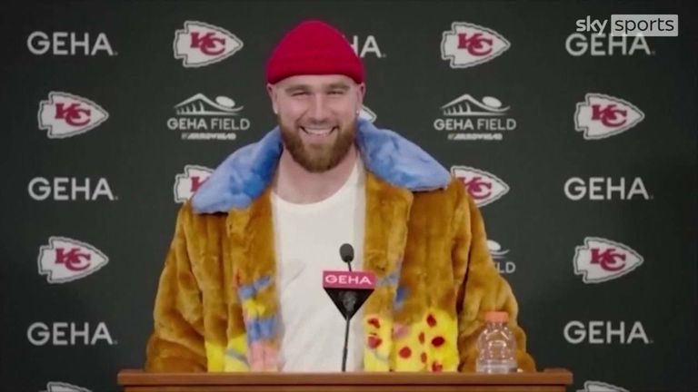 Kansas City Chiefs tight end Kelce got a surprise when his mum began quizzing him in his post-game news conference!