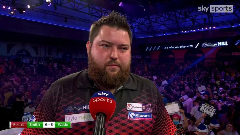 Michael Smith admitted it was a tough game against James Wade but he was delighted to make it through to his second Ally Pally final