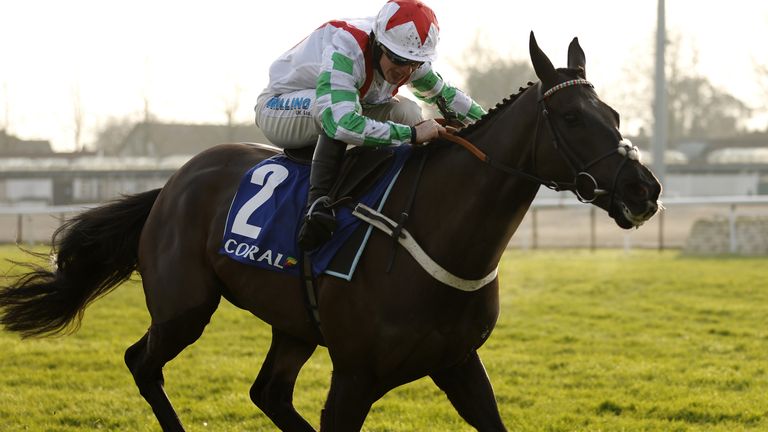 Mister Fisher ridden by James Bowen goes on to win the Coral Silviniaco Conti Chase