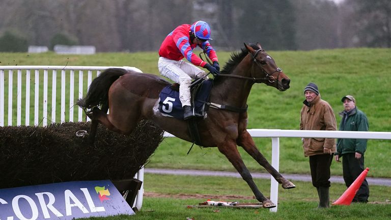Pats Fancy and Ben Jones clear the last at Chepstow