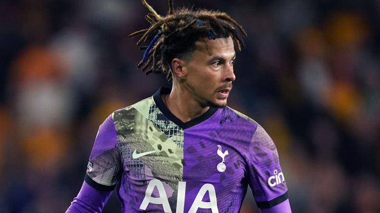Tottenham Hotspur&#39;s Dele Alli during the Carabao Cup third round match at Molineux Stadium, Wolverhampton. Picture date: Wednesday September 22, 2021.