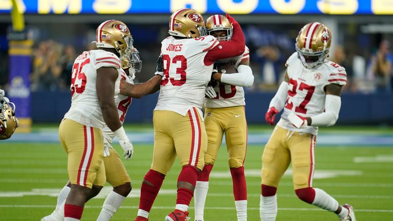 A look back at San Francisco's two regular-season wins over Los Angeles ahead of their clash on Sunday in the NFC Championship game.
