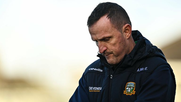 30 January 2022; Meath manager Andy McEntee during the Allianz Football League Division 2 match between Galway and Meath at Pearse Stadium in Galway. Photo by Seb Daly/Sportsfile
