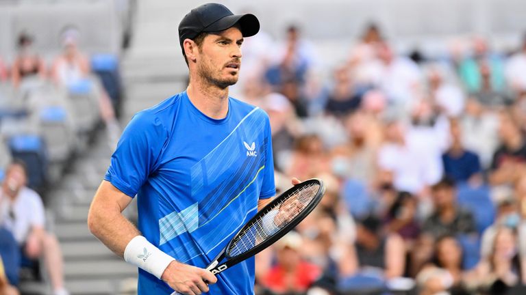 ANDY MURRAY (GBR) in action against TARO DANIEL (JPN) on Rod Laver Arena in a Women's Singles 2nd round match on day 4 of the 2022 Australian Open in Melbourne, Australia. Sydney Low/Cal Sport Media. DANIEL won 6:4 6:4 6:4(Credit Image: © Sydney Low/CSM via ZUMA Wire) (Cal Sport Media via AP Images)