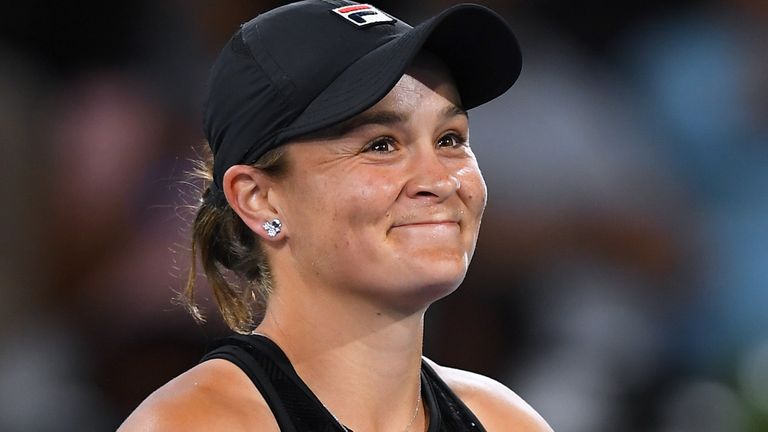 World No 1 Ash Barty eased into the Adelaide International final (Getty)