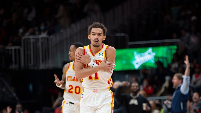 Atlanta&#39;s Trae Young beat numerous defenders before finishing as he led the Hawks to victory over the Minnesota Timberwolves.