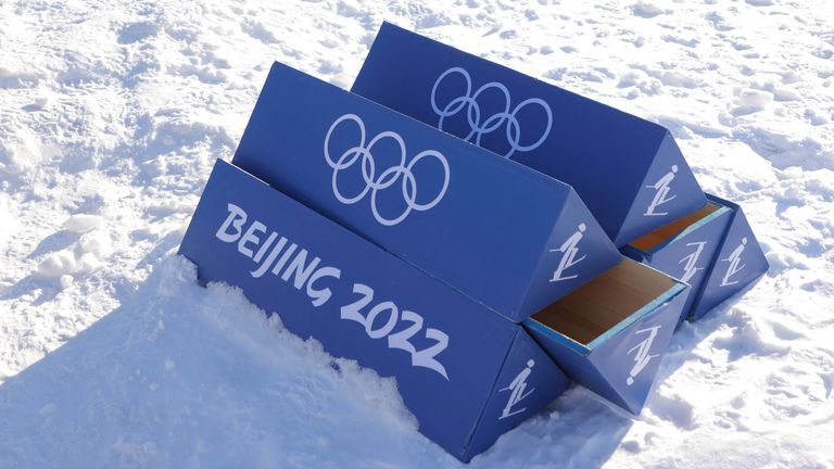 Beijing Olympics snow (AP)