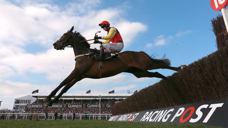 Golden Chieftain jumps to victory at the 2013 Cheltenham Festival