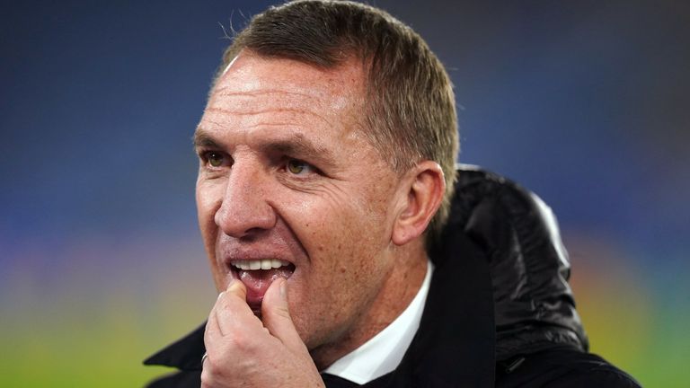 Leicester City manager Brendan Rodgers following the Emirates FA Cup third round match at the King Power Stadium, Leicester. Picture date: Saturday January 8, 2022.