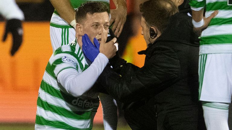Celtic captain Callum McGregor could miss the clash with Rangers