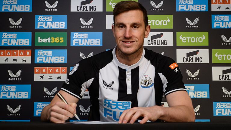 Chris Wood has signed a two-and-a-half-year contract at Newcastle