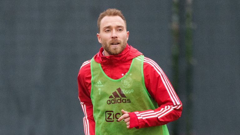 Christian Eriksen has been training with Ajax (credit: AFC Ajax)