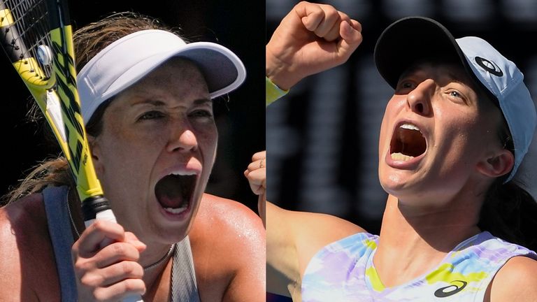 Danielle Collins will take on Iga Swiatek for a place in the Australian Open final