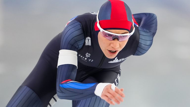 Ellia Smeding will become the first female long track speed skater to represent Britain at the Olympics for 42 years (Getty)