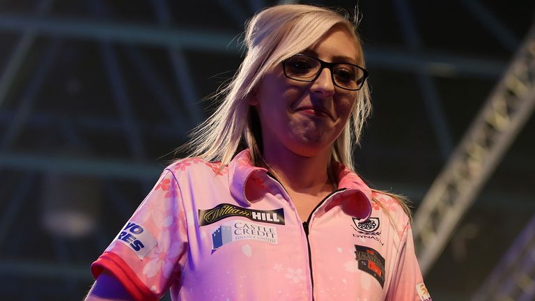 Fallon Sherrock after winning the 1st set during day nine of the William Hill World Championships at Alexandra Palace, London. PA Photo. Picture date: Saturday December 21, 2019. See PA story DARTS World. Photo credit should read: Steven Paston/PA Wire.
