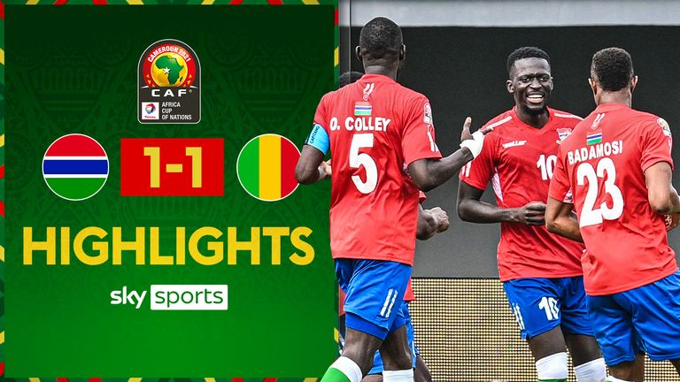 Highlights of the Africa Cup of Nations Group F match between Gambia and Mali.