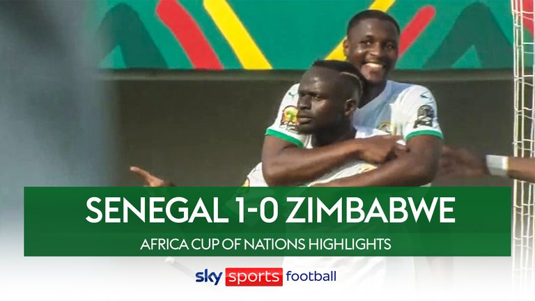 Highlights of the Africa Cup of Nations Group B match between Senegal and Zimbabwe.