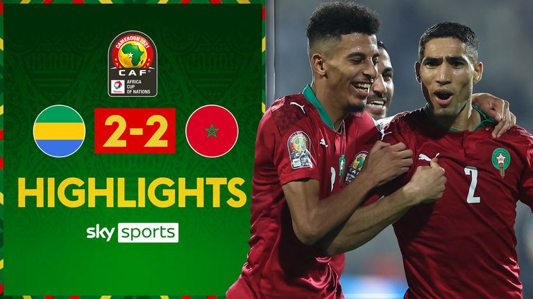 Highlights of the Africa Cup of Nations Group C match between Gabon and Morocco. 