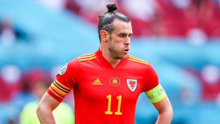 Wales & # 39;  Gareth Bale během zápasu osmifinále UEFA Euro 2020 v Johan Cruyff Areně