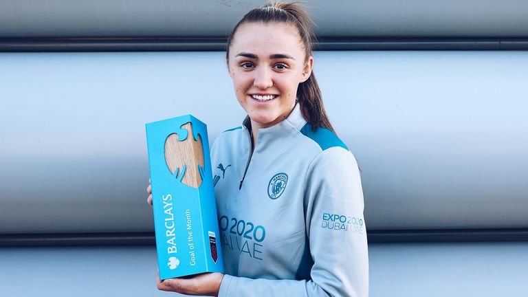 Georgia Stanway with her December WSL Goal of the Month award - 1PM EMBARGO 12/01