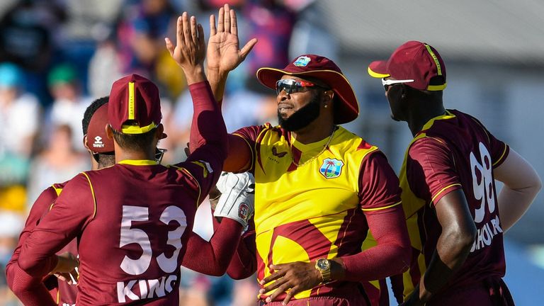 West Indies were celebrating early and often as England collapsed