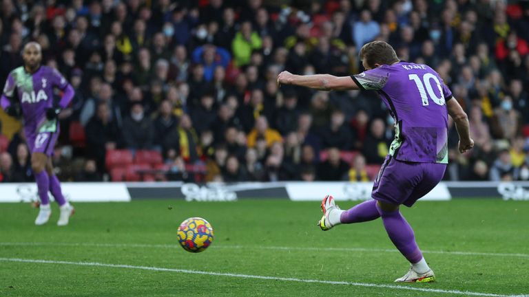 Harry Kane misses a chance for Spurs at Watford