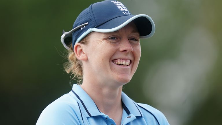 England captain Heather Knight reacts to news that  female members of backroom team can be used as fielders to fulfil a fixture if hit by Covid