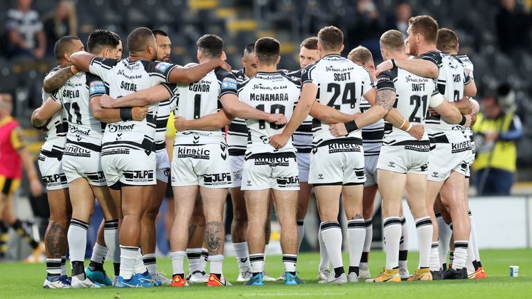 Picture by John Clifton/SWpix.com - 26/08/2021 - Rugby League - Betfred Super League Round 21 - Hull FC v Castleford Tigers - MKM Stadium, Kingston upon Hull, England -Hull FC