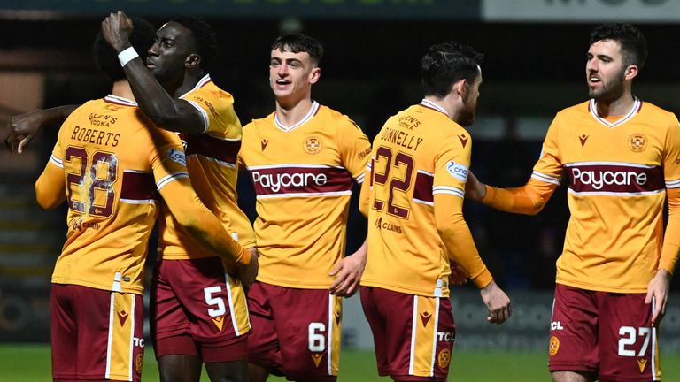 Jordan Roberts celebrates his equaliser