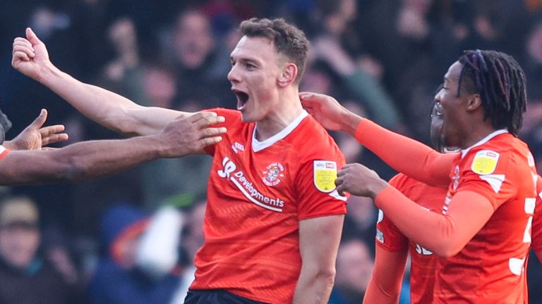 Kai Naismith sparks wild celebration after scoring Luton's injury-time winner