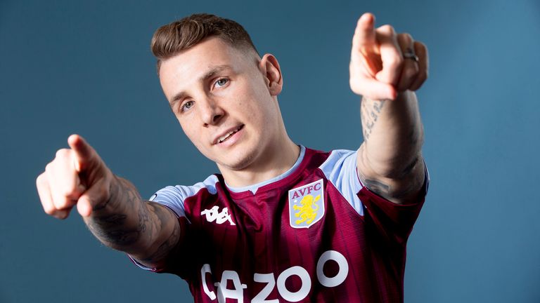 Lucas Digne is Aston Villa&#39;s second signing of the January transfer window