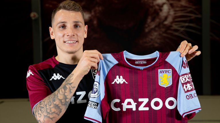 Lucas Digne has joined Aston Villa from Everton