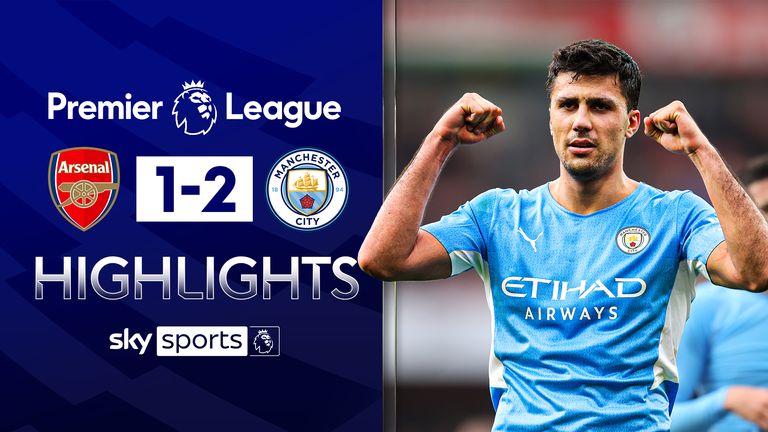 Rodri late winner sinks 10-man Arsenal