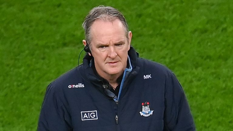 29 January 2022; Dublin manager Mattie Kenny before the Walsh Cup Final match between Dublin and Wexford at Croke Park in Dublin. Photo by Stephen McCarthy/Sportsfile