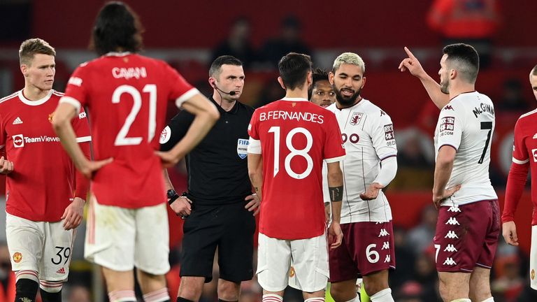 Referee Michael Oliver disallowed a Danny Ings goal after consulting VAR