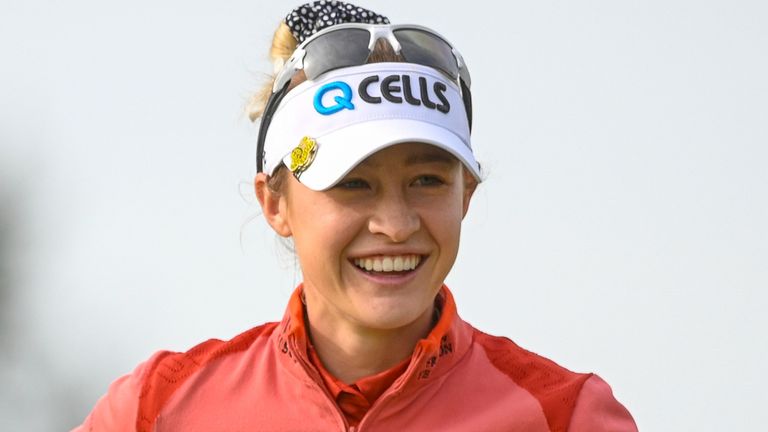 Nelly Korda was tied for the lowest round of the day 