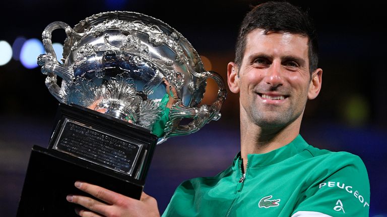 Novak Djokovic es nueve veces campeón del Abierto de Australia y ha ganado el título los últimos tres años.