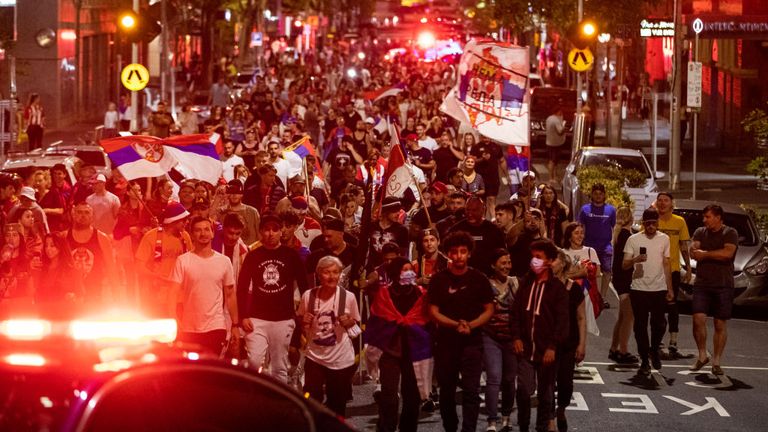 Novak Djokovic's supporters lined the streets in Australia 