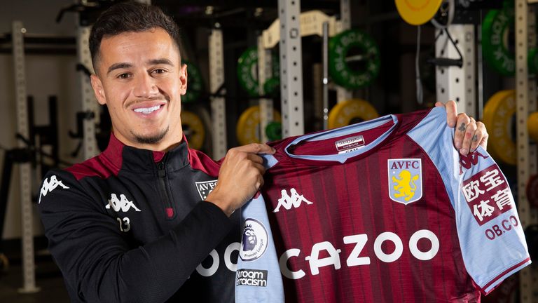 Philippe Coutinho has joined Aston Villa on loan for the rest of the season